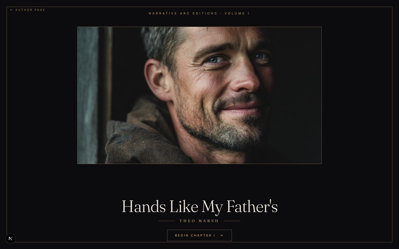 The Folio theme: a published memoir cover.